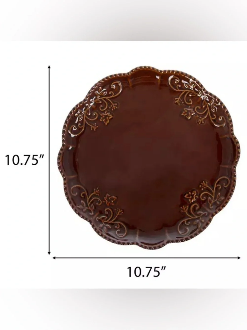 Embossed Scalloped Dinner Plates